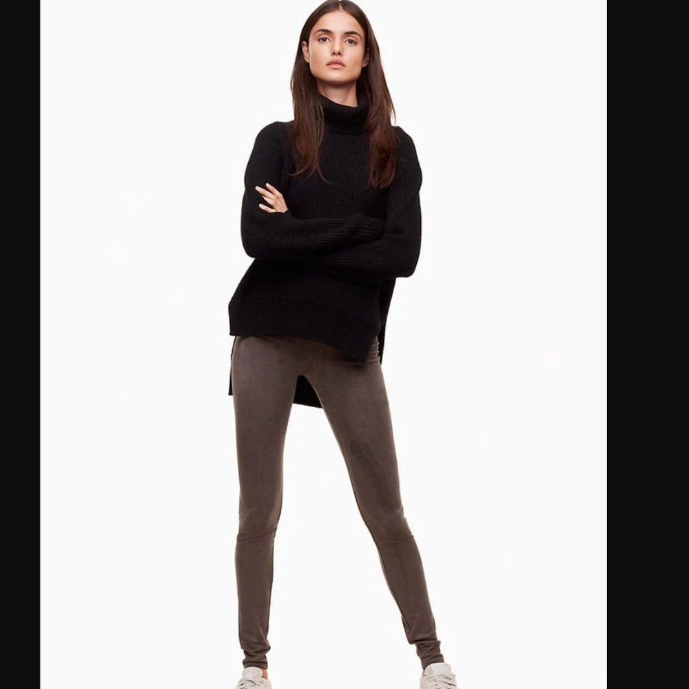 Aritzia Daria Wilfred Free Faux Suede High Waisted Leggings Size Small